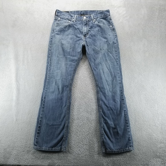 Levis 527 Jeans Mens 32x30 Blue Bootcut Low Rise Medium Wash Western - Picture 1 of 9